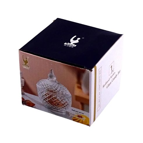 Cukortartó üveg dobozban, 9,5 x 12 cm, 32805