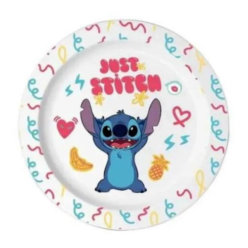 Stitch, műanyag lapostányér, mikrózható, 40039