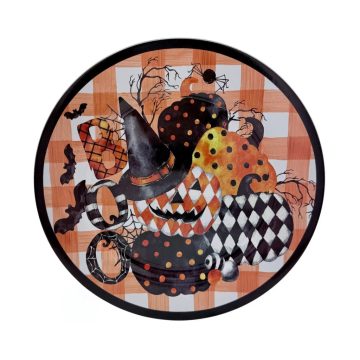  Műa. tálca Halloween, BOO narancs/fekete 33 cm - 40052