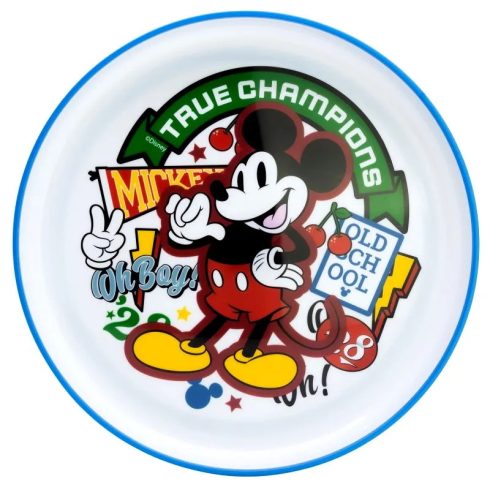 Mickey egér, műanyag lapostányér, csúszásgátlós, 40174