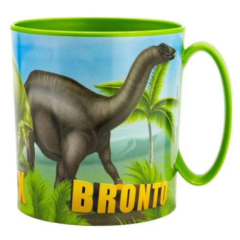 Dinoszauruszos mikrózható műanyag bögre, 350 ml, 40232