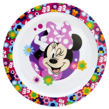 Minnie egér, műanyag lapostányér, mikrózható, 40270