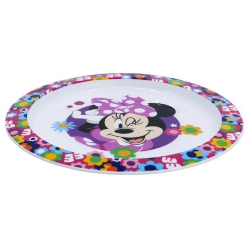 Minnie egér, műanyag lapostányér, mikrózható, 40270