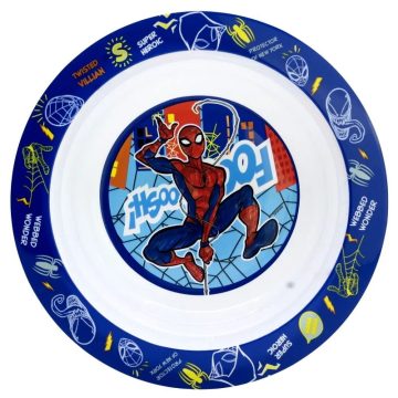 Pókember, műanyag mélytányér, mikrózható, 40278