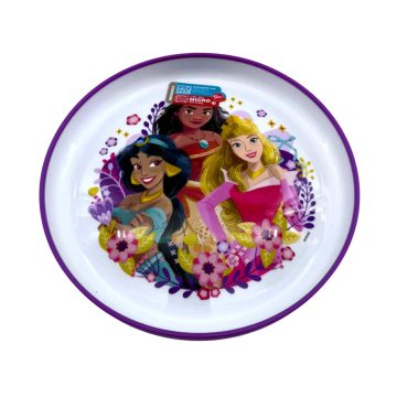   Disney Hercegnők, műanyag lapostányér, csúszásgátlós, 40286