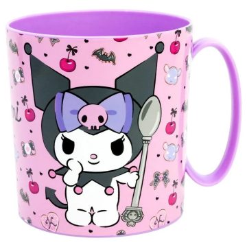 Kuromi, mikrózható műanyag bögre, 350 ml, 40336