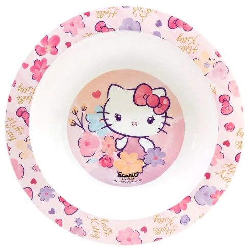 Hello Kitty, műanyag mélytányér, mikrózható, 40338