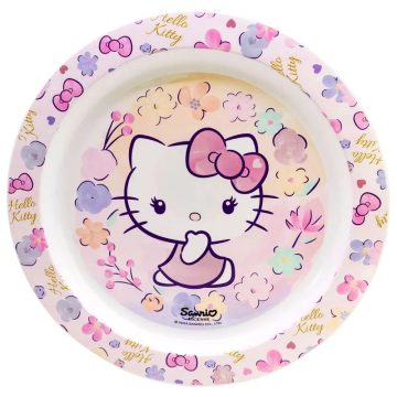 Hello Kitty, műanyag lapostányér, mikrózható, 40339
