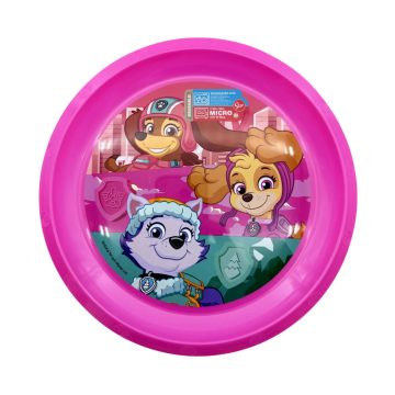   Mancs őrjárat, lányos, mikrózható, műanyag lapostányér, 40396