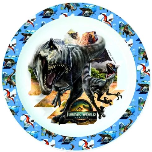 Jurassic World, mikrózható, műanyag lapostányér, 40409