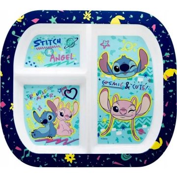 Stitch, műanyag osztott tányér, 40414