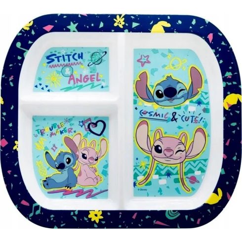 Stitch, műanyag osztott tányér, 40414
