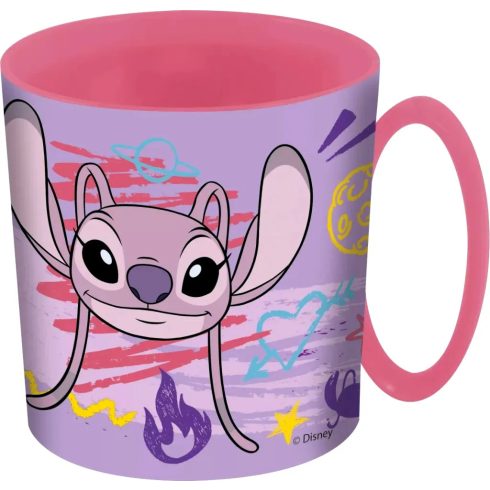 Stitch, Angel, műanyag mikrózható bögre, 390 ml, 40420