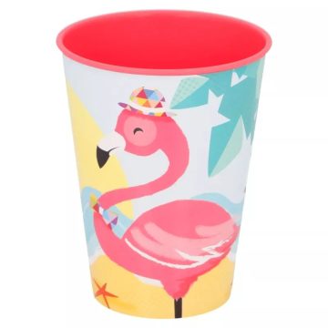 Flamingó pohár - műanyag - 260 ml - 43206