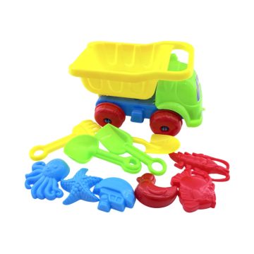 Homokozó játékszett dömperrel hálóban, 45222