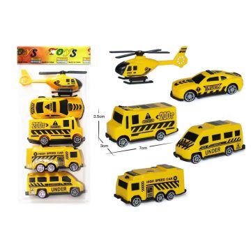 Autó közutas 5 db, zacskóban - 45428