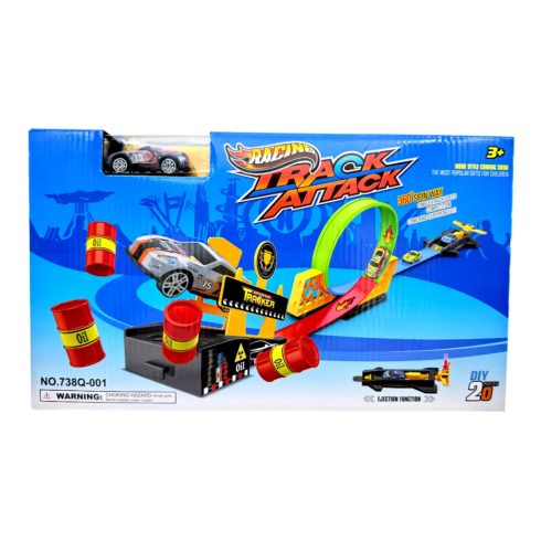 Kilövős autópálya játékszett dobozban, 45595