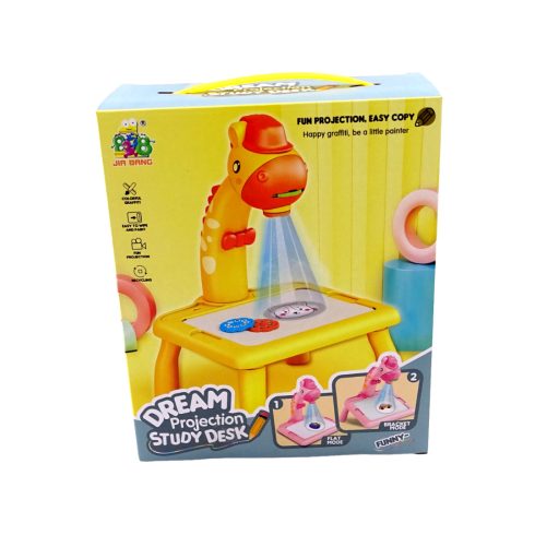 Projektor asztal zsiráf csomag dobozban, elemes, 45650