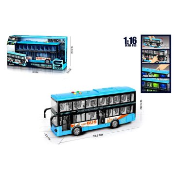 Emeletes busz dobozban - elemes - 46366