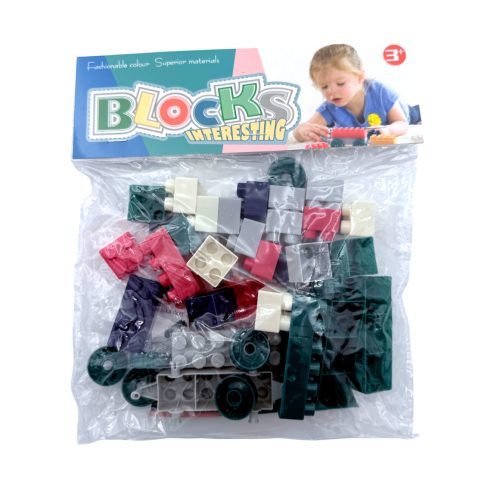 Építőjáték zacskóban, 37 darabos csomag, 46838