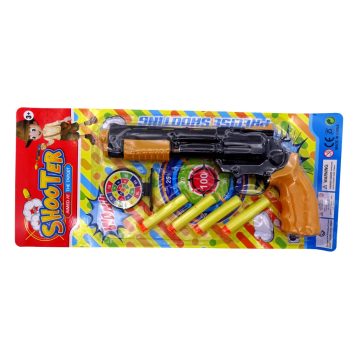 Szivacskilövő pisztoly játékszett lapon, 46860