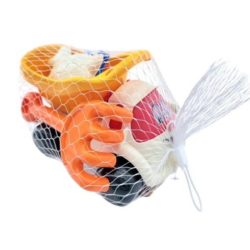 Homokozó játékszett dömperrel hálóban, 46925