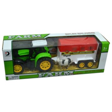 Traktor, állatszállító pótkocsival - 47045