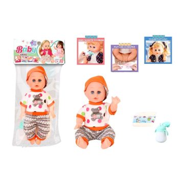 Elemes baba + kiegészítők zacskóban - 47234
