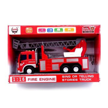 Tűzoltóautó - elemes - dobozban - 47318