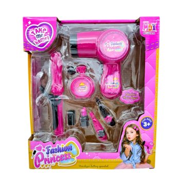 Hajszárító játékszett dobozban, elemes, 47440