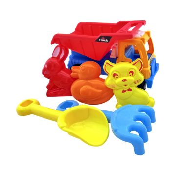 Homokozó játékszett dömperrel hálóban, 47498