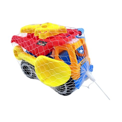 Homokozó játékszett dömperrel hálóban, 47498