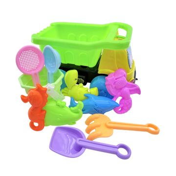 Homokozó játékszett dömperrel hálóban, 47507