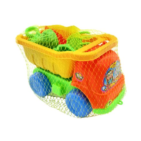 Homokozó játékszett dömperrel hálóban, 47510