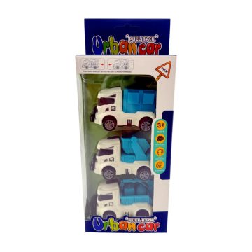 Kukásautó játékszett dobozban, 3 darabos, 47560