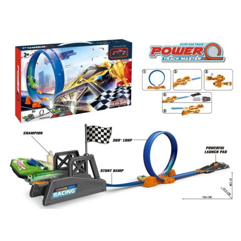 Kilövős autópálya játékszett dobozban, 47598