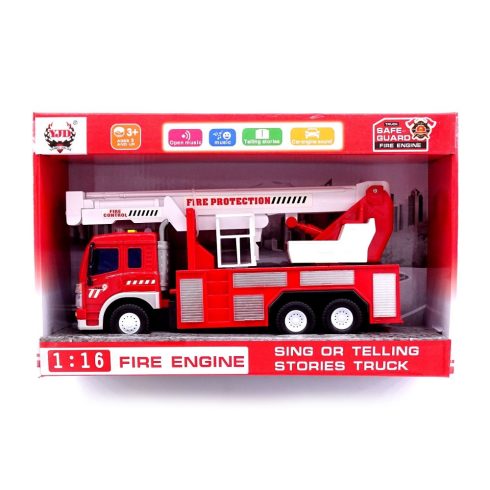 Tűzoltóautó - elemes - dobozban - 47768