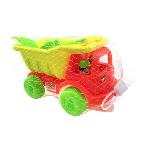 Homokozó játékszett dömperrel hálóban, 47909