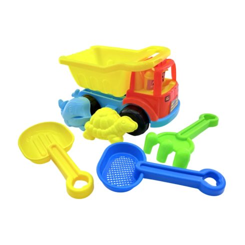 Homokozó játékszett dömperrel hálóban, 47911