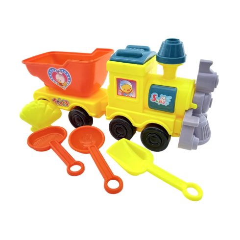 Homokozó játékszett vonattal hálóban, 47927