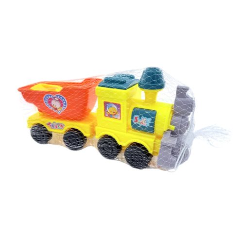 Homokozó játékszett vonattal hálóban, 47927