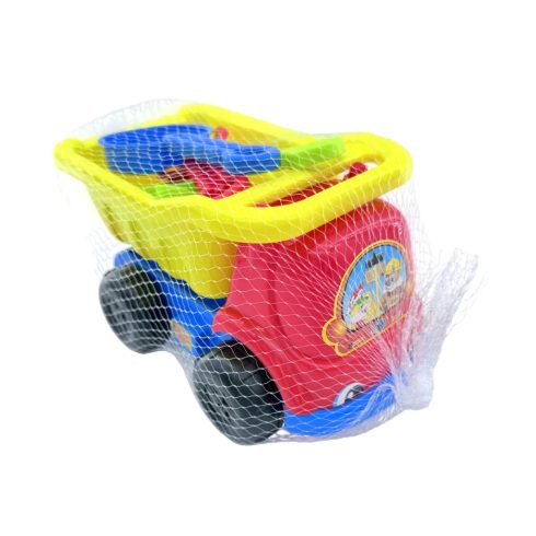 Homokozó szett dömperrel hálóban, 48687