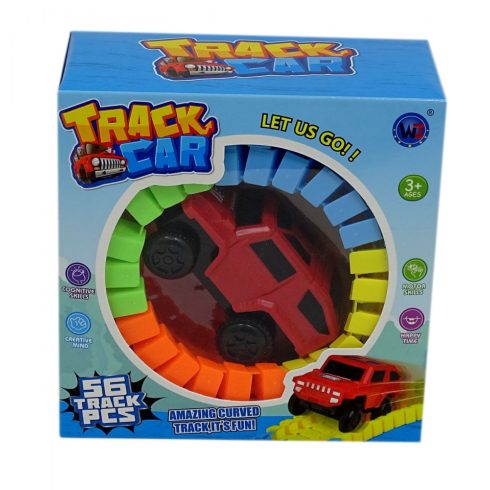 Track Car autópálya építő játék kisautóval - 48771