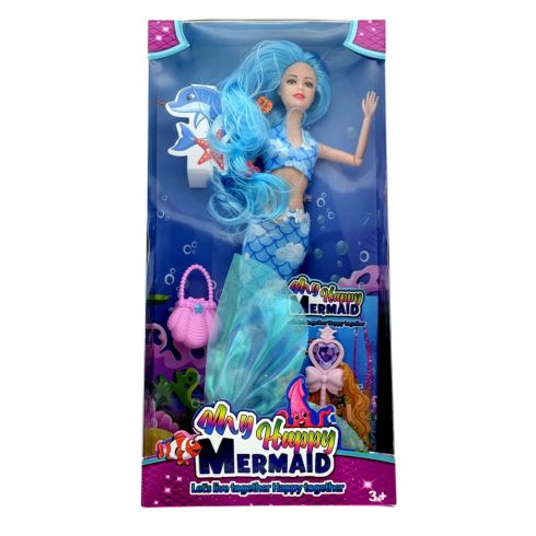 Sellő baba játékszett kiegészítőkkel dobozban, 48807