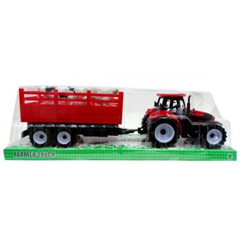 Traktor pótkocsival - állatszállító - dobozban  - 48994