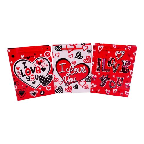 Papírtasak, szíves, 24 x 18 x 7 cm, 70229