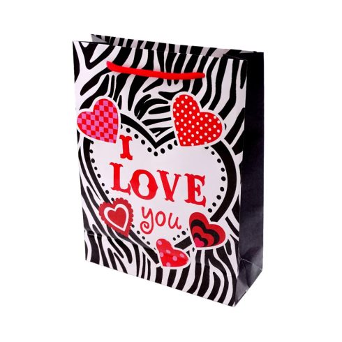 Papírtasak, szíves, 30 x 23 x 8 cm, 70230