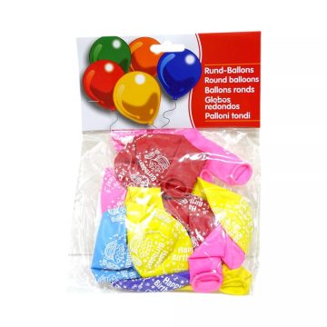 Lufi csomag - happy birthday - 30 cm - 10 darabos - 70599