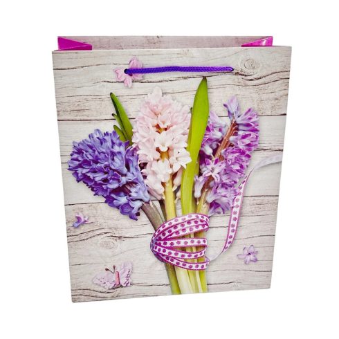 Papírtasak, Virágos, 32 x 44 x 11 cm, 70640