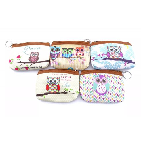 Pénztárca - baglyos - 13 x 10 cm - 70656